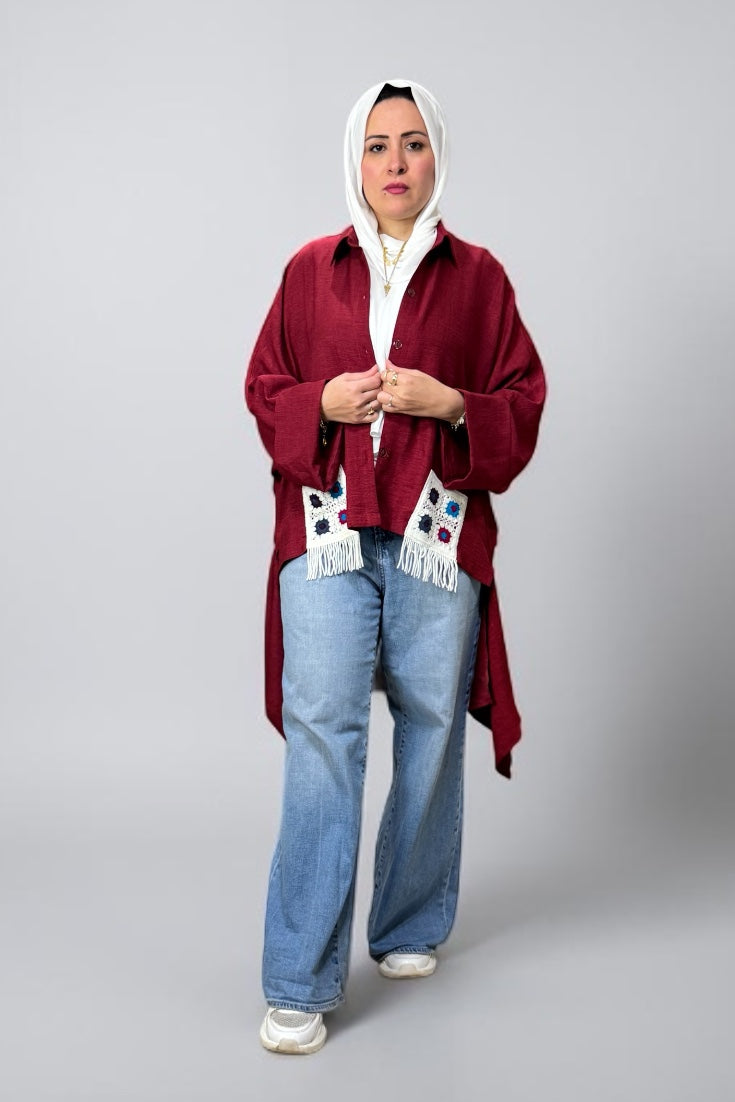Burgundy Elegance Blouse