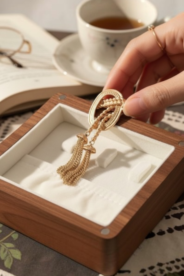 Gold Tassel Brooch