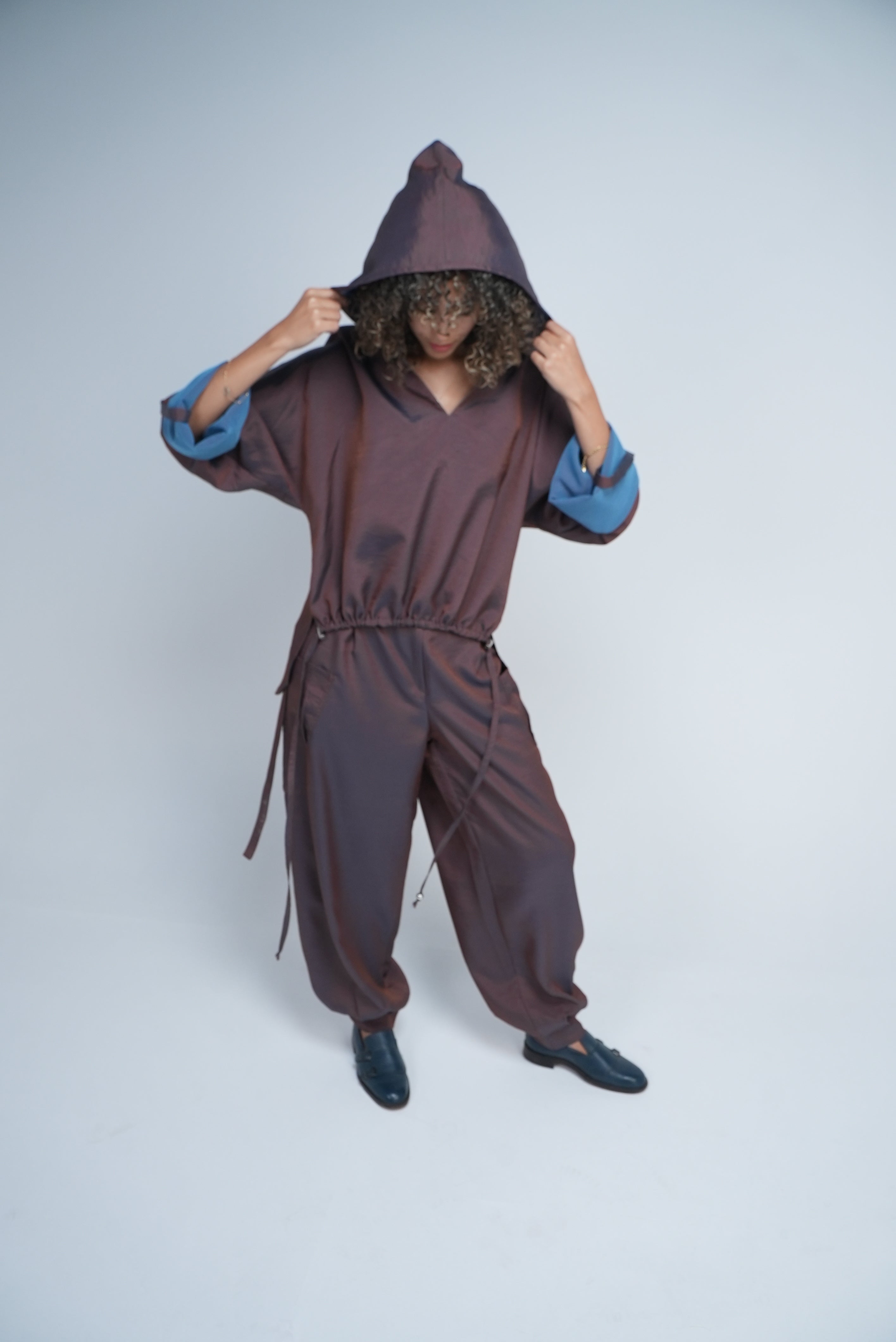 Brown Co-ord Set – Oversized Hoodie & Wide-Leg Pants