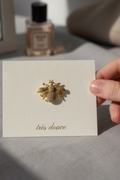 Gold Bee Brooch — Champagne Crystal