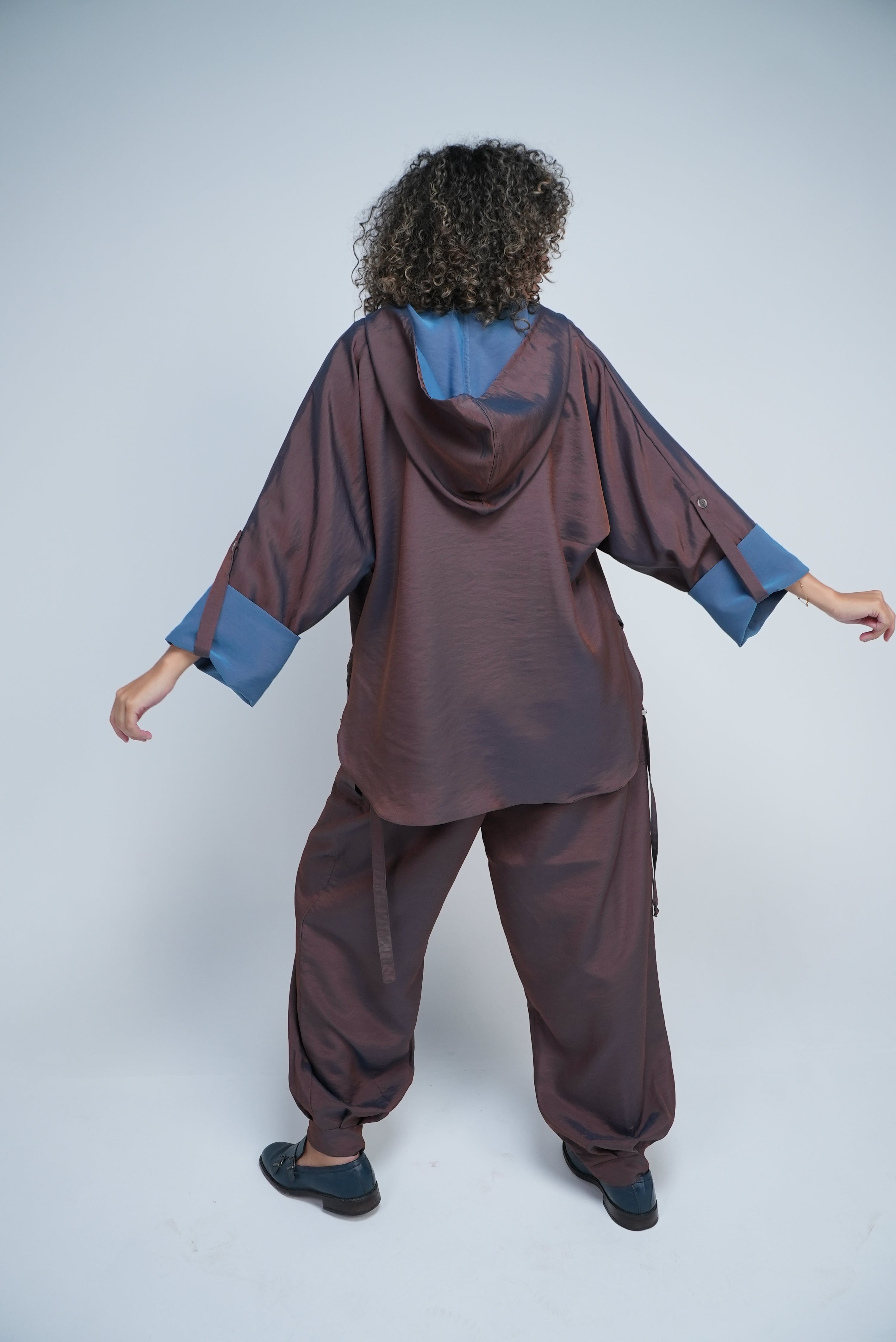 Brown Co-ord Set – Oversized Hoodie & Wide-Leg Pants