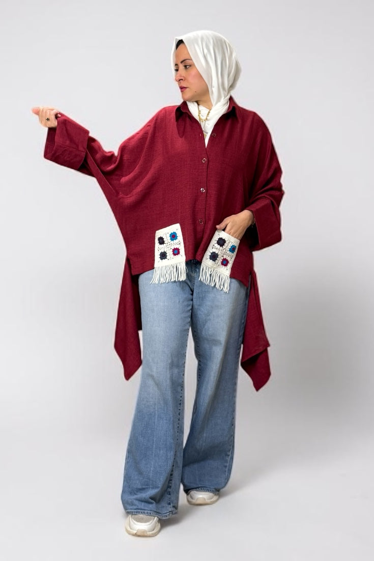 Burgundy Elegance Blouse