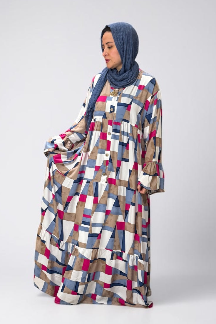 Printed Cotton Maxi Dress