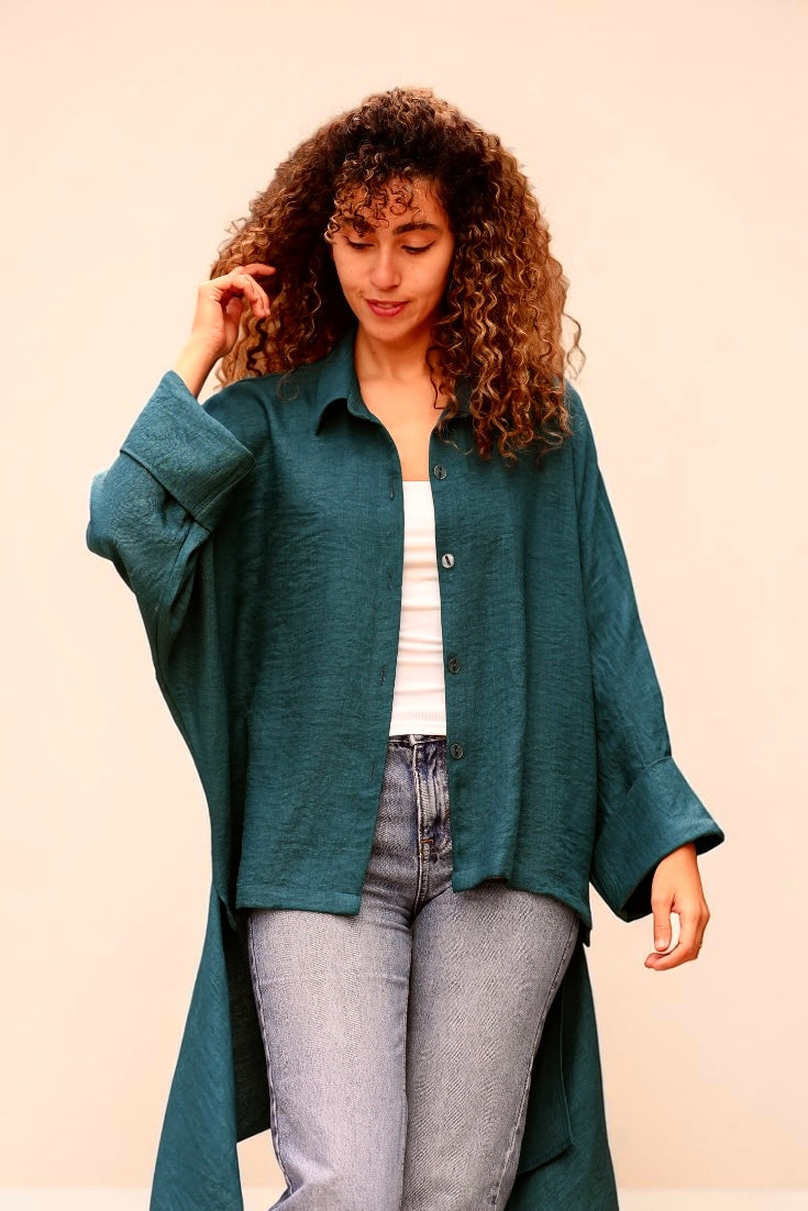 Linen Spanish Blouse – Effortless Chic In Green