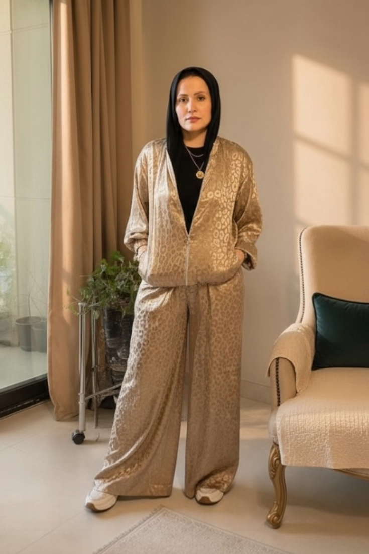 LEOPARDSTAN SET – BOMBER JACKET & WIDE LEG