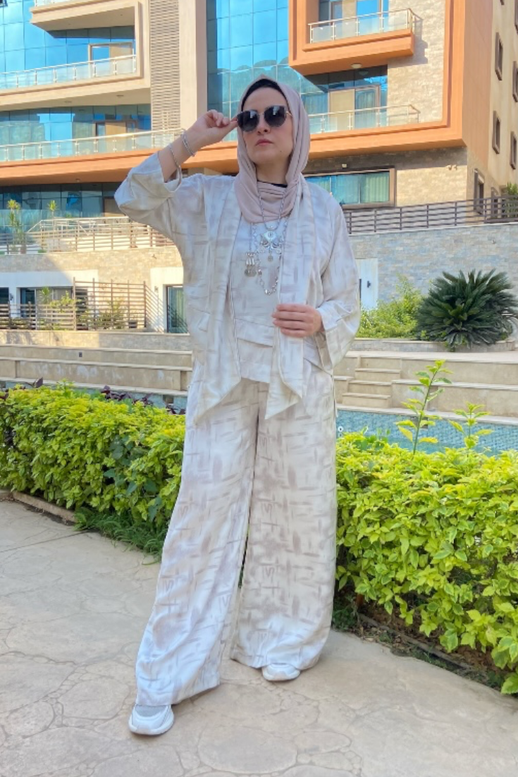 Scarf Blouse Set