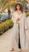 Embroidered Linen Cardigan