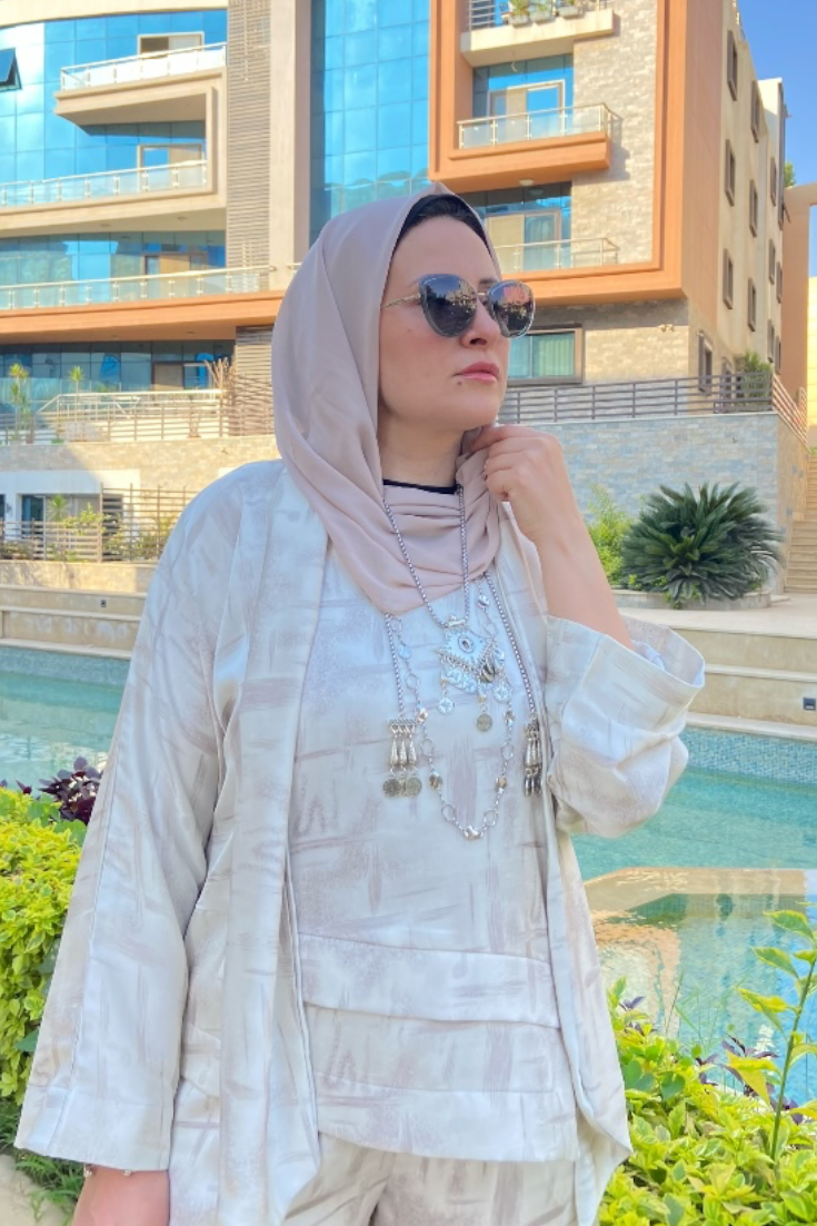 Scarf Blouse Set